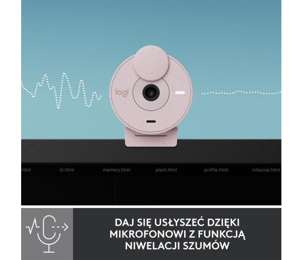 Logitech Brio 300 różowy - 1110352 - zdjęcie 9